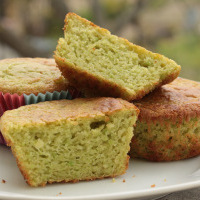 Hráškovo-špaldové muffiny s marcipánom