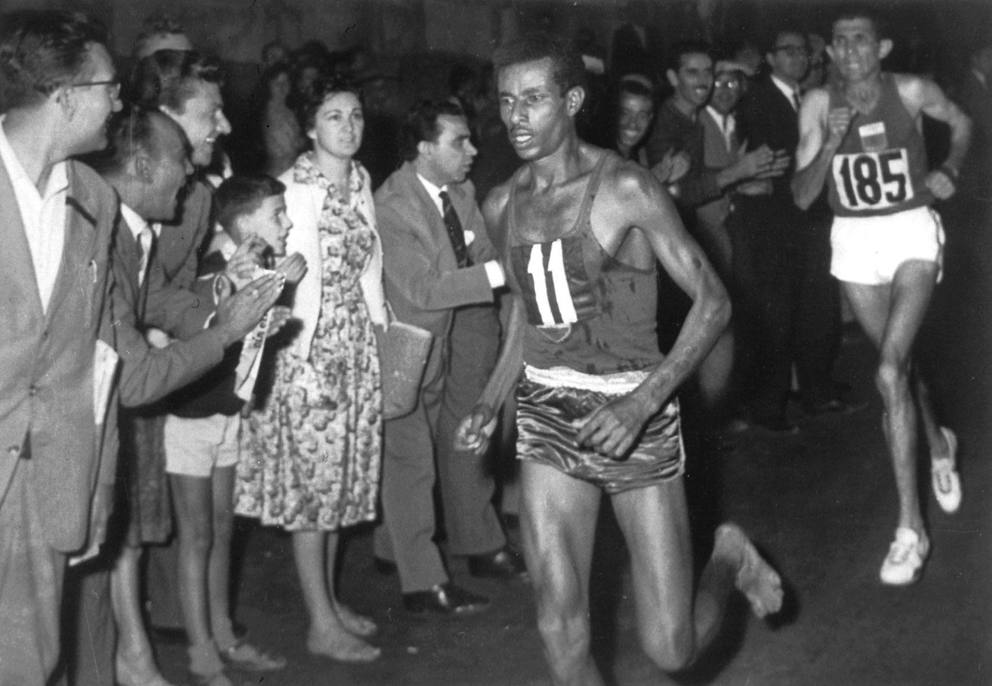 Abebe bikila na olympide v rme v roku 1960